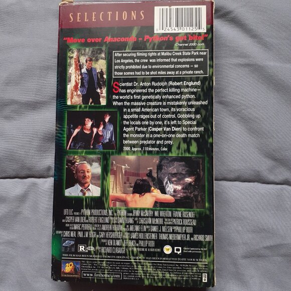 Python 2000 VHS Horror Sci Fi Y2K Robert Englund Casper Van Dien - Picture 3 of 7